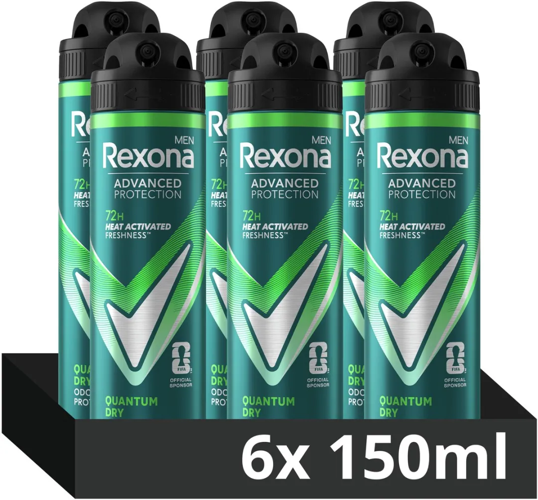 Rexona Men Advanced Protection Anti-Transpirant Spray 6x150ml