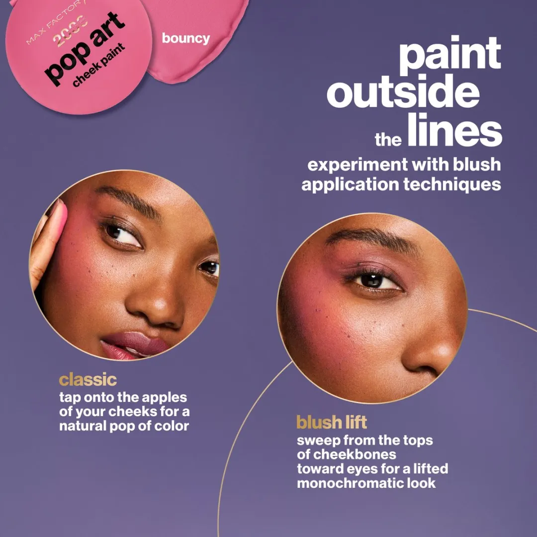 Max Factor 2000 Calorie Pop Art Cheek Paint 20 Bouncy - 5ml