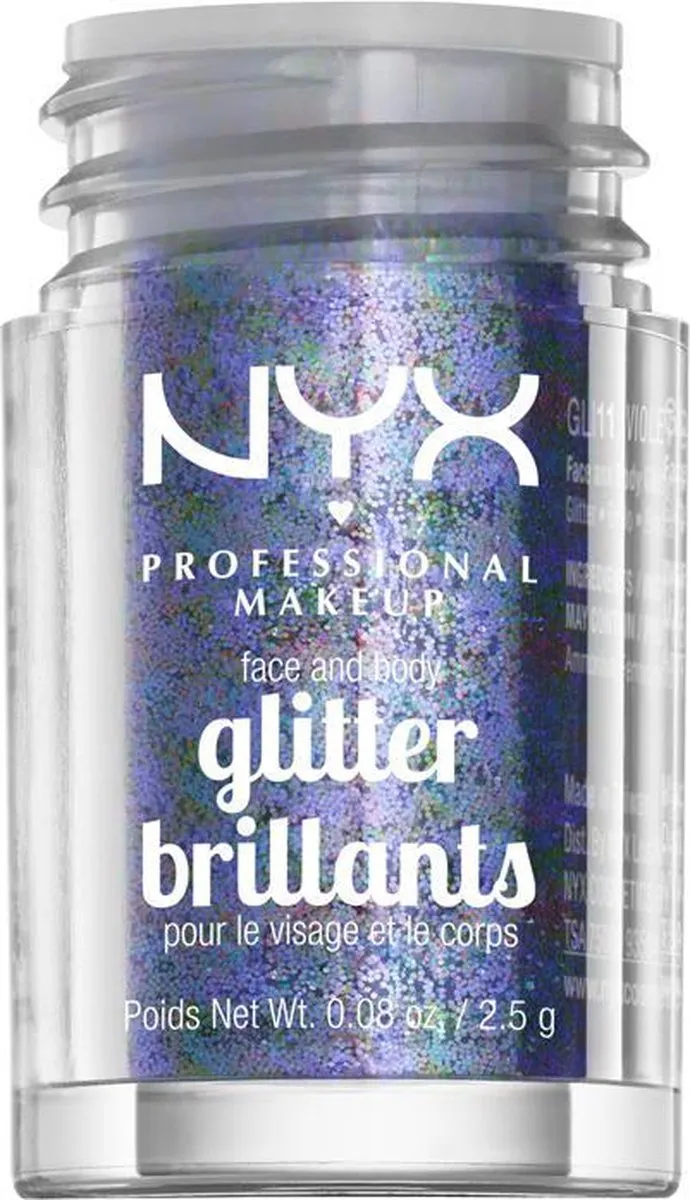 NYX Professional Makeup Face & Body Glitter Violet 2,5g