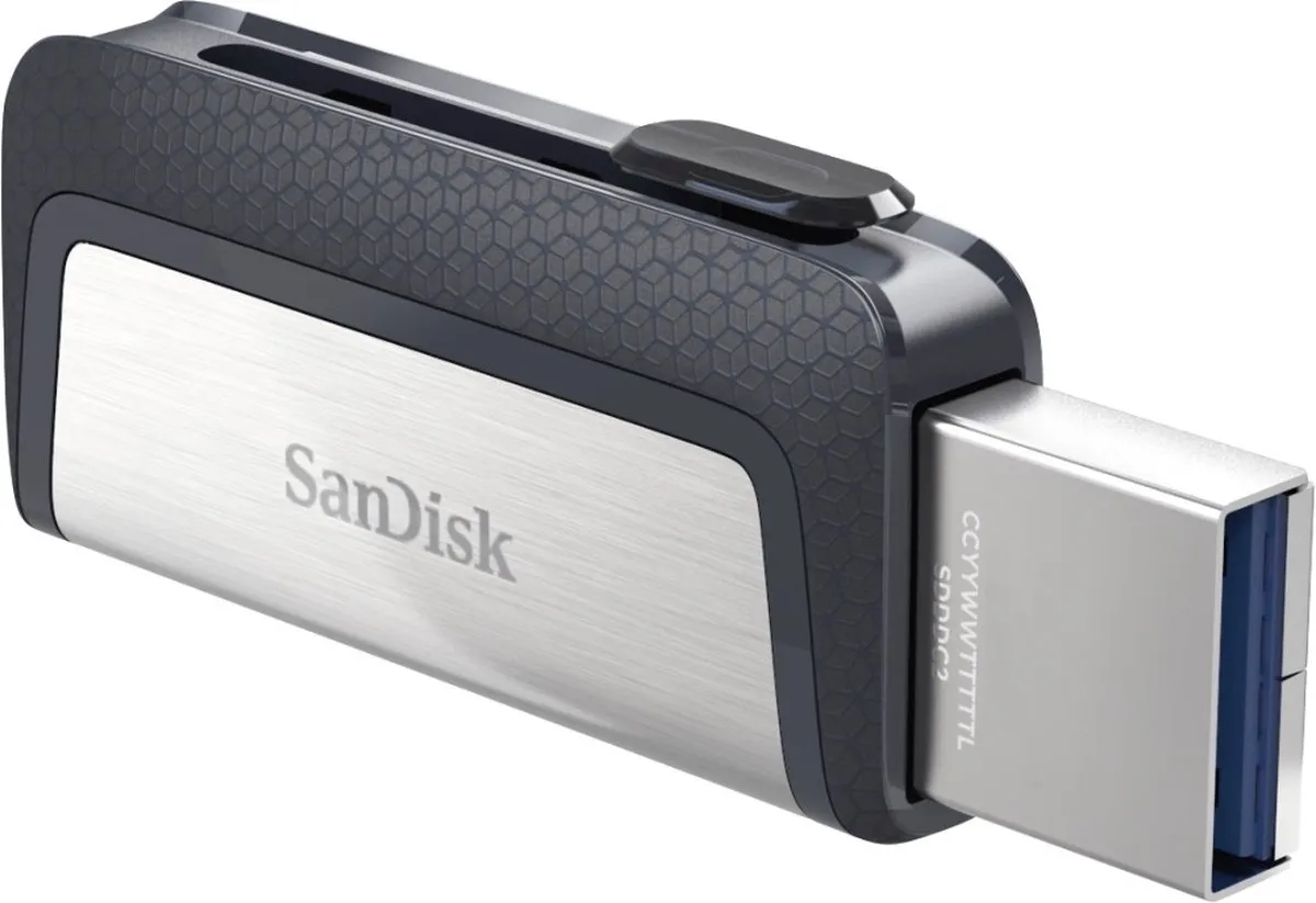 SanDisk Ultra DualDrive SDDD2-256G-GAM46 USB Stick 256GB - Zilver