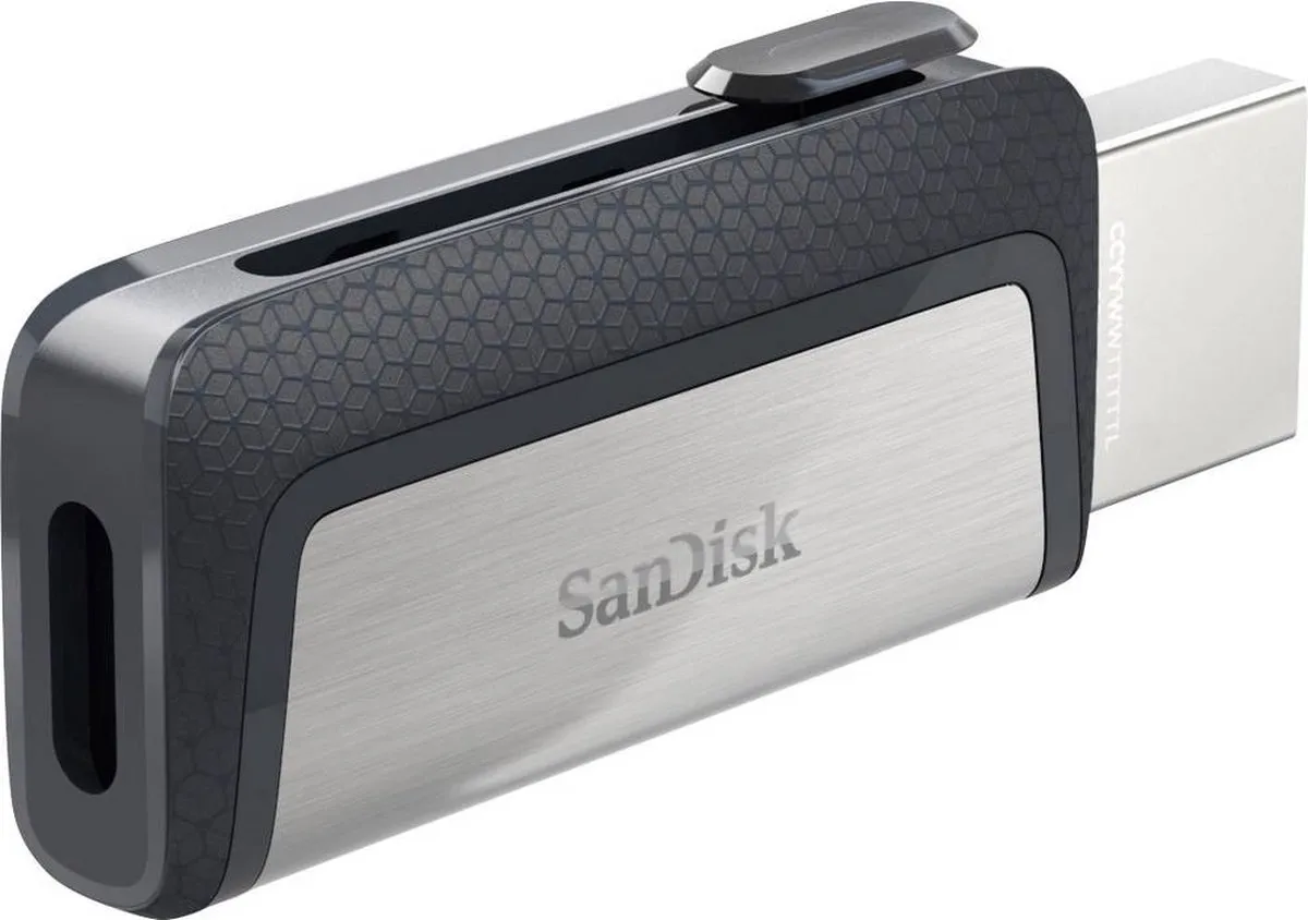 SanDisk Ultra DualDrive SDDD2-256G-GAM46 USB Stick 256GB - Zilver