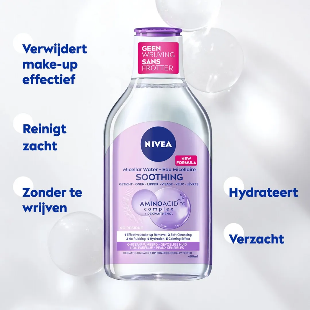 NIVEA 3-in-1 Micellair Water Gevoelige Huid 400ml - 10 Stuks - afbeelding 4 van 5
