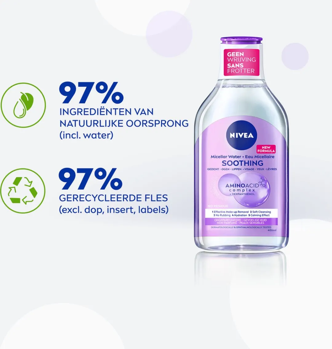 NIVEA 3-in-1 Micellair Water Gevoelige Huid 400ml - 10 Stuks - afbeelding 2 van 5