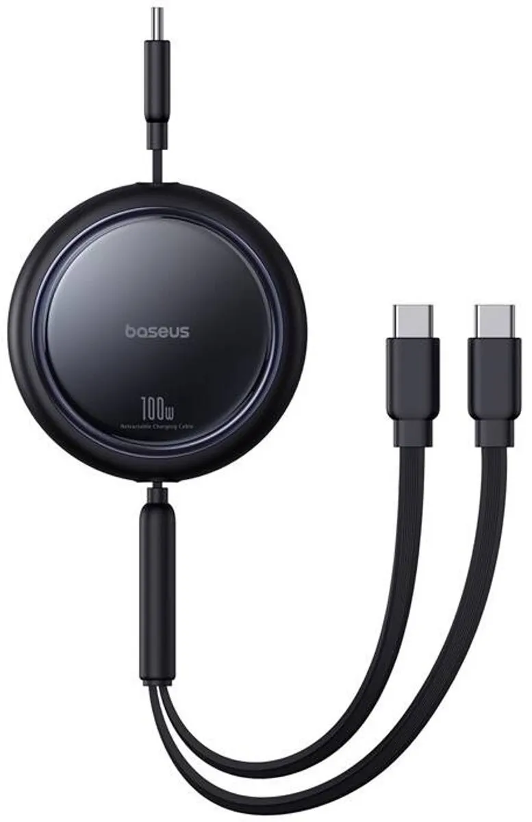 Baseus USB-C Kabel 2-in-1 100W 1m - Transparent - afbeelding 6 van 6