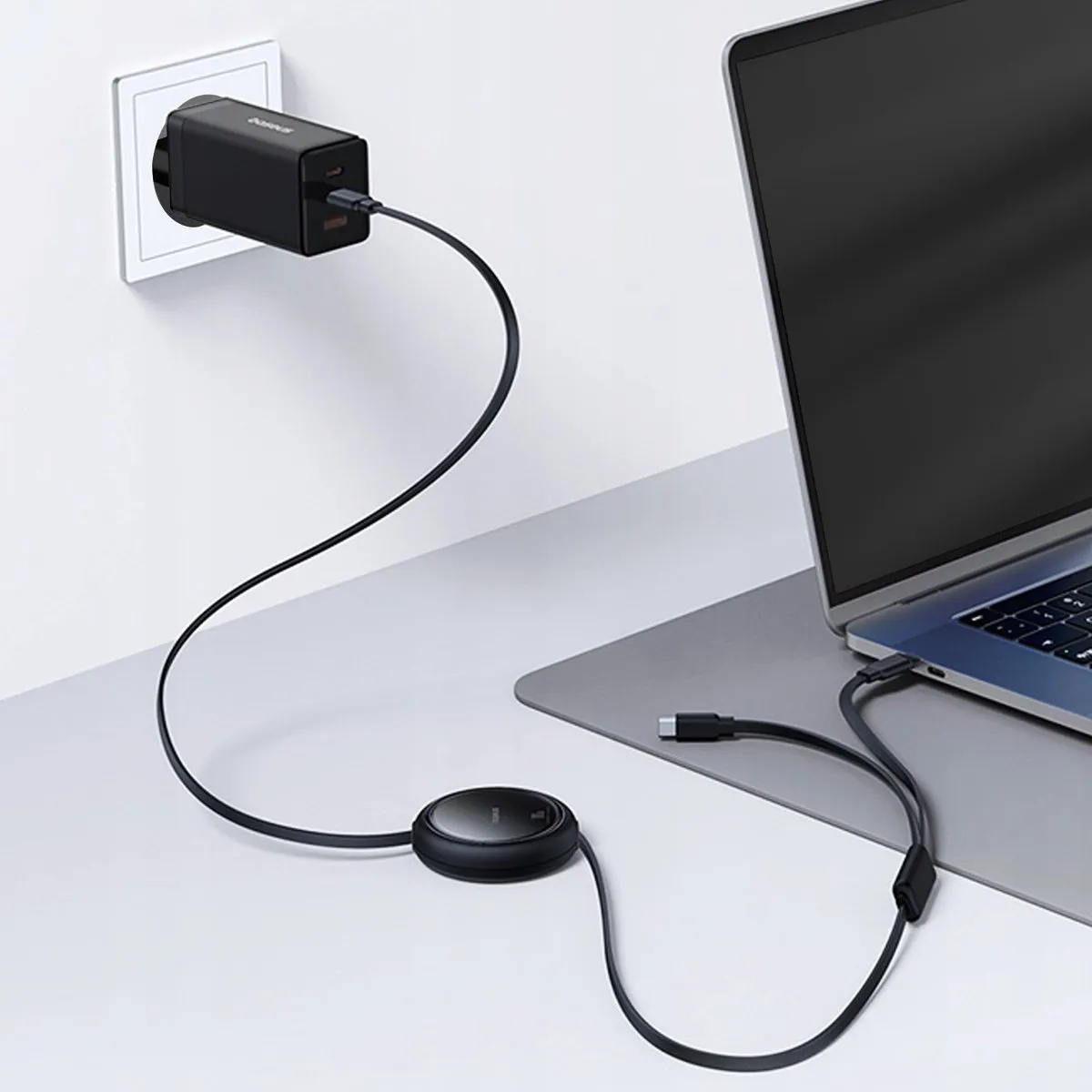 Baseus USB-C Kabel 2-in-1 100W 1m - Transparent