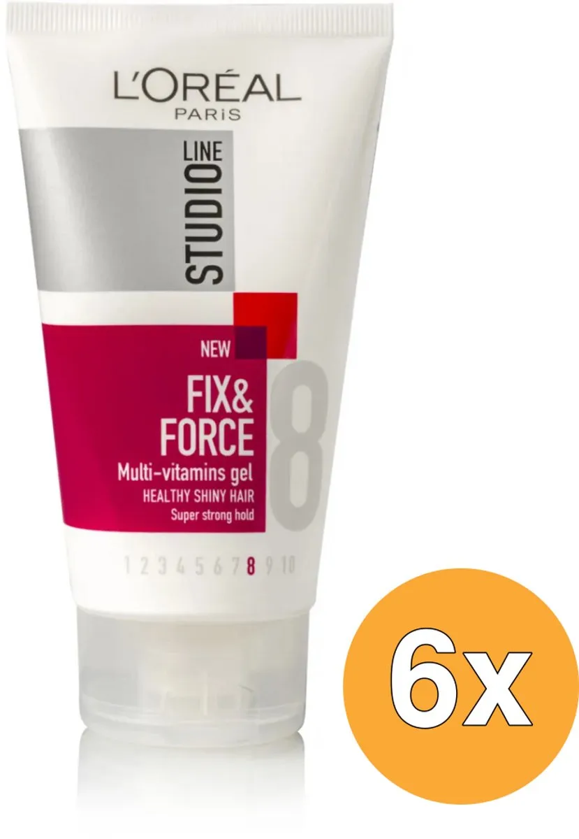 L'Oréal Paris Studio Line Fix & Force Super Sterke Gel 6x150ml