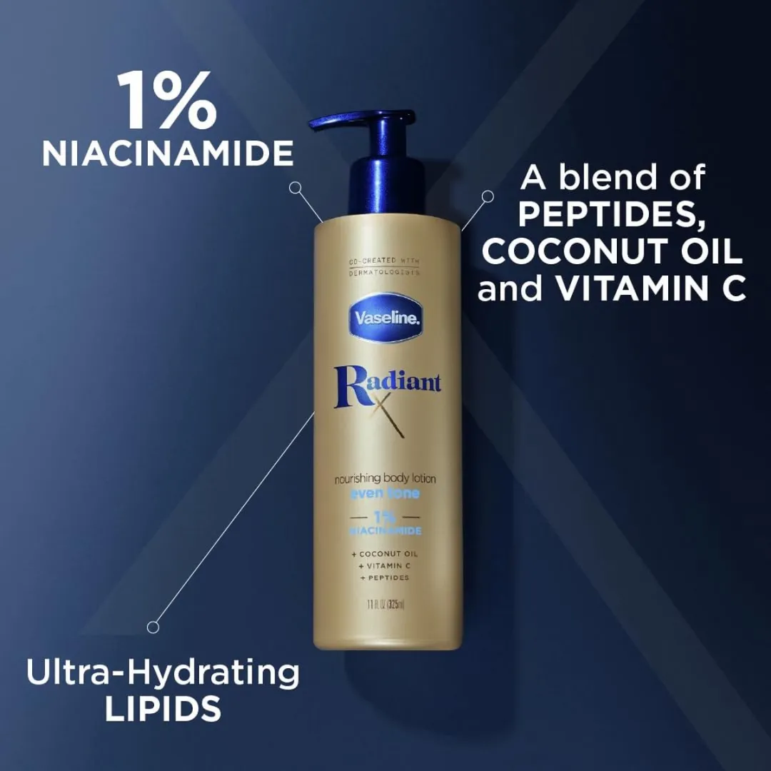 Vaseline Radiant X Even Tone Bodylotion 325ml - 1% Niacinamide