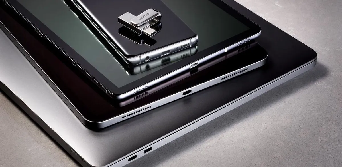 SanDisk Ultra Dual Luxe USB-C 128GB - Zilver