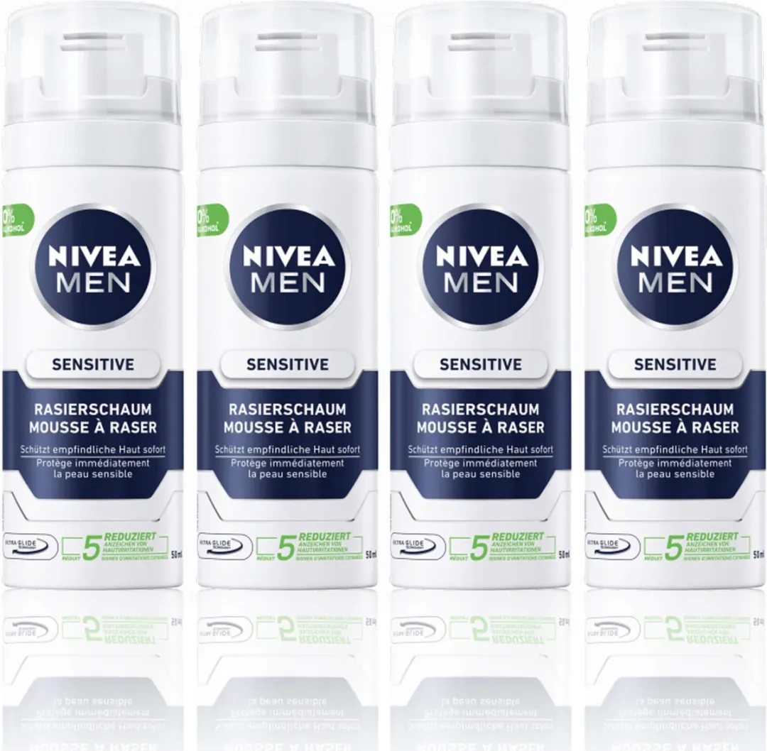 NIVEA Scheerschuim Sensitive 4x50ml