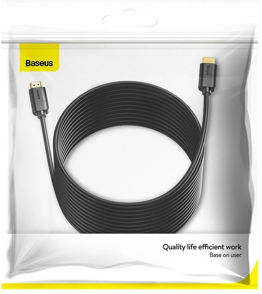 Baseus HDMI 2.0 Kabel 4K 60Hz HDR 18Gbps 5m - Transparant - afbeelding 6 van 6
