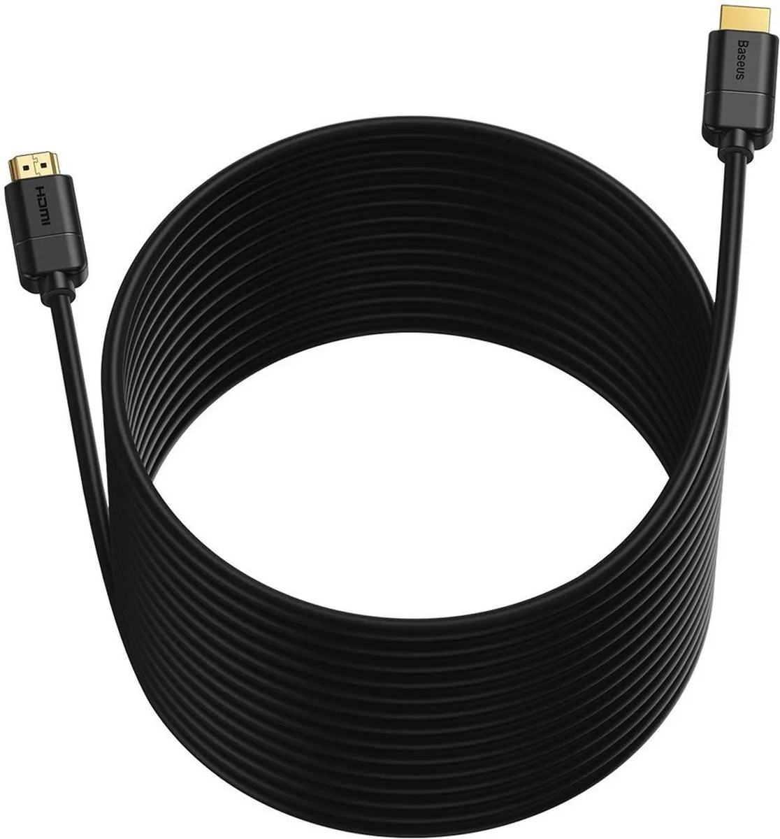 Baseus HDMI 2.0 Kabel 4K 60Hz HDR 18Gbps 5m - Transparant