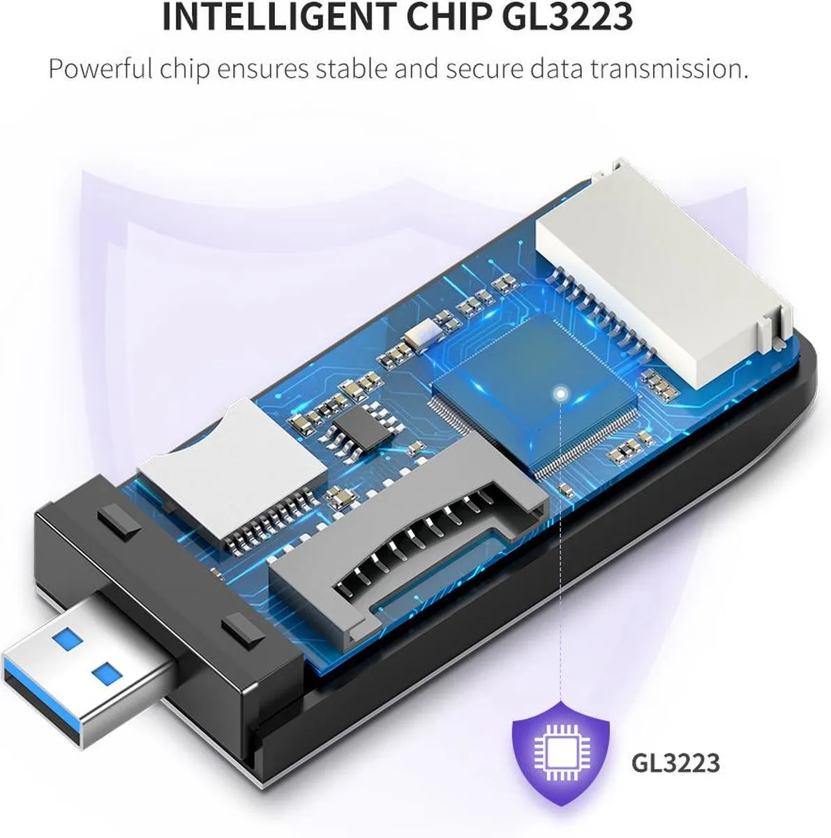 Ugreen 50541 Geheugenkaartlezer USB 3.0 - Grijs