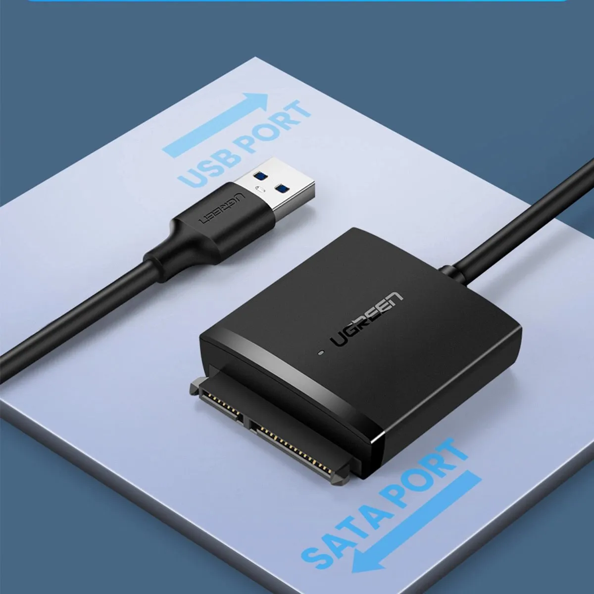 UGREEN USB3.0 SATA-adapter CM257 - 2.5/3.5 inch - Zwart