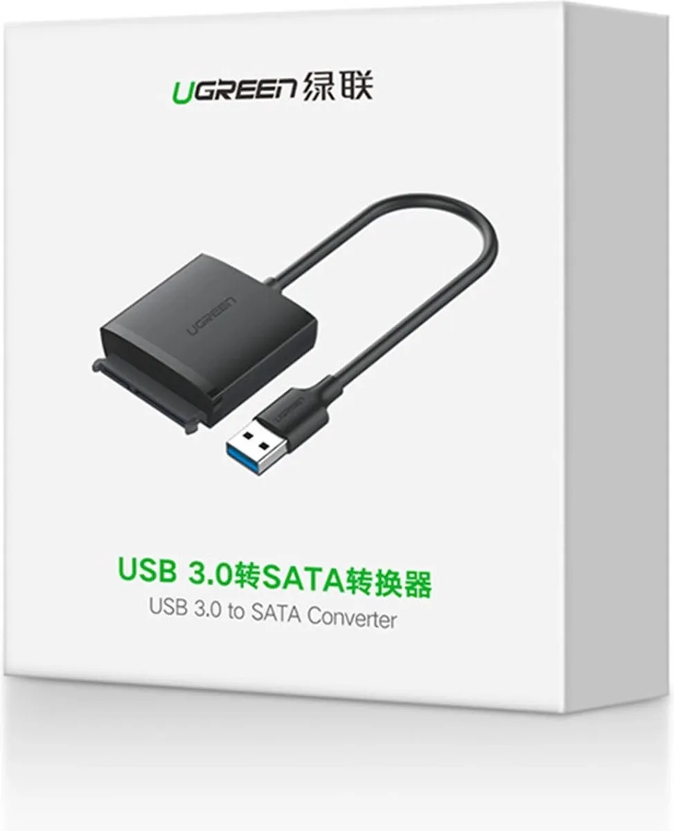 UGREEN USB3.0 SATA-adapter CM257 - 2.5/3.5 inch - Zwart - afbeelding 6 van 6