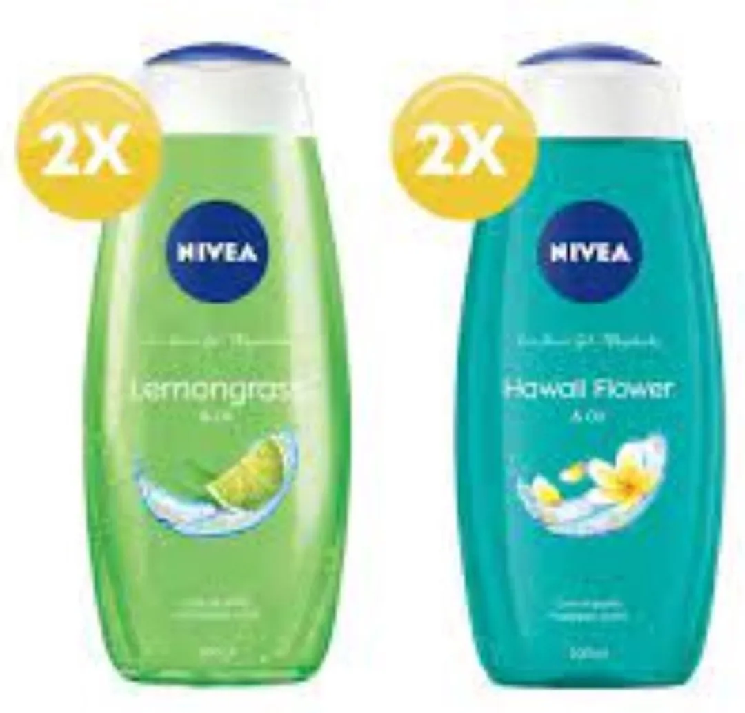 NIVEA Douchegel Mix Hawaii & Oil / Lemongrass & Oil 1000ml - 4 Stuks - afbeelding 2 van 2