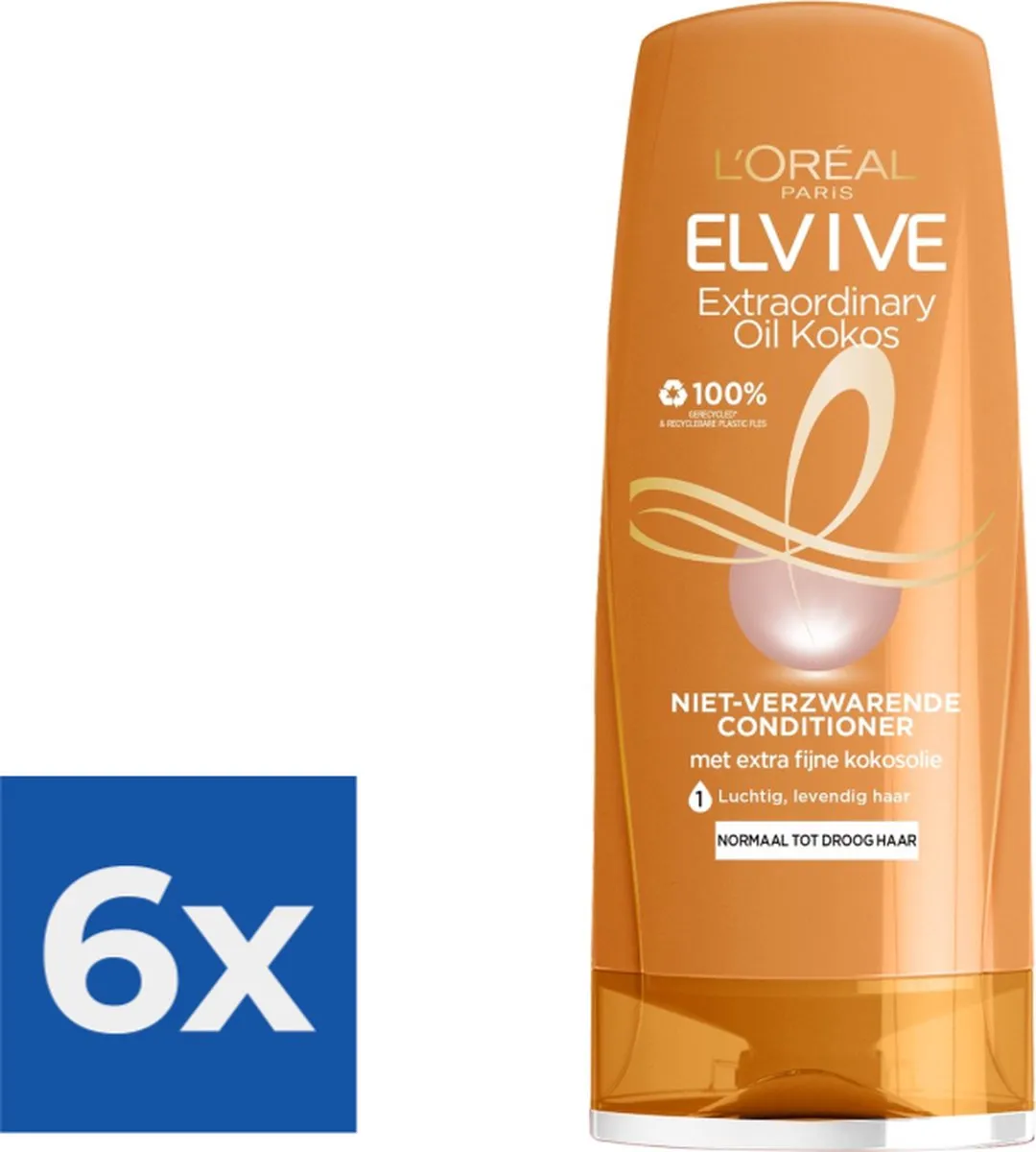 L'Oréal Paris Elvive Extraordinairy Oil Conditioner 200ml - 6 Stuks