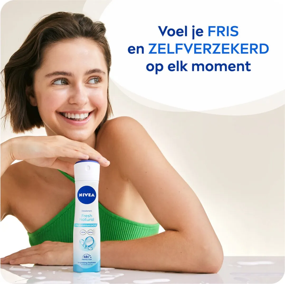 NIVEA Fresh Natural Deodorant Spray 150ml - 3 Stuks - afbeelding 6 van 6