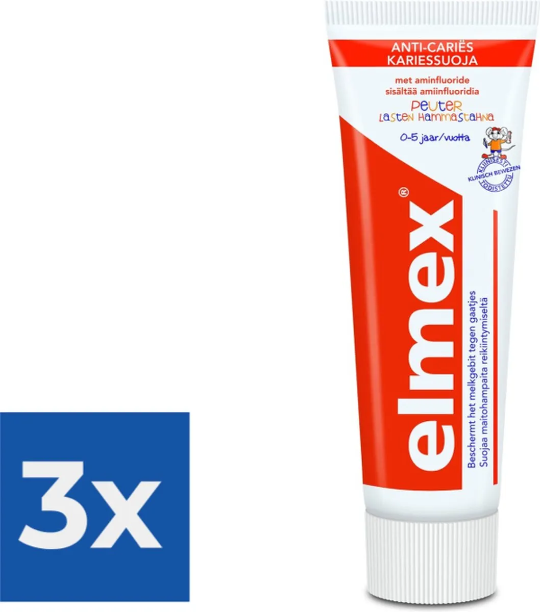 Elmex Anti-Cariës Peuter Tandpasta 75ml - 3 Stuks