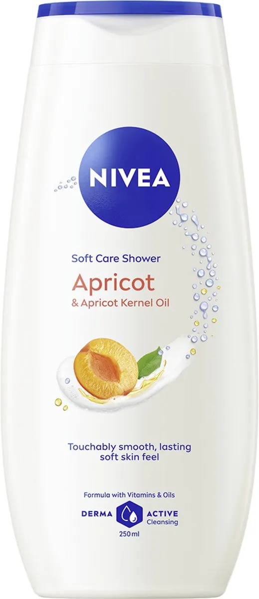 NIVEA Abrikoos & Abrikozenpitolie Soft Care Douchegel 250ml - 6 Stuks