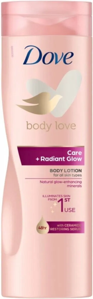 Dove Bodylotion Care & Glow 400ml - 2 Stuks