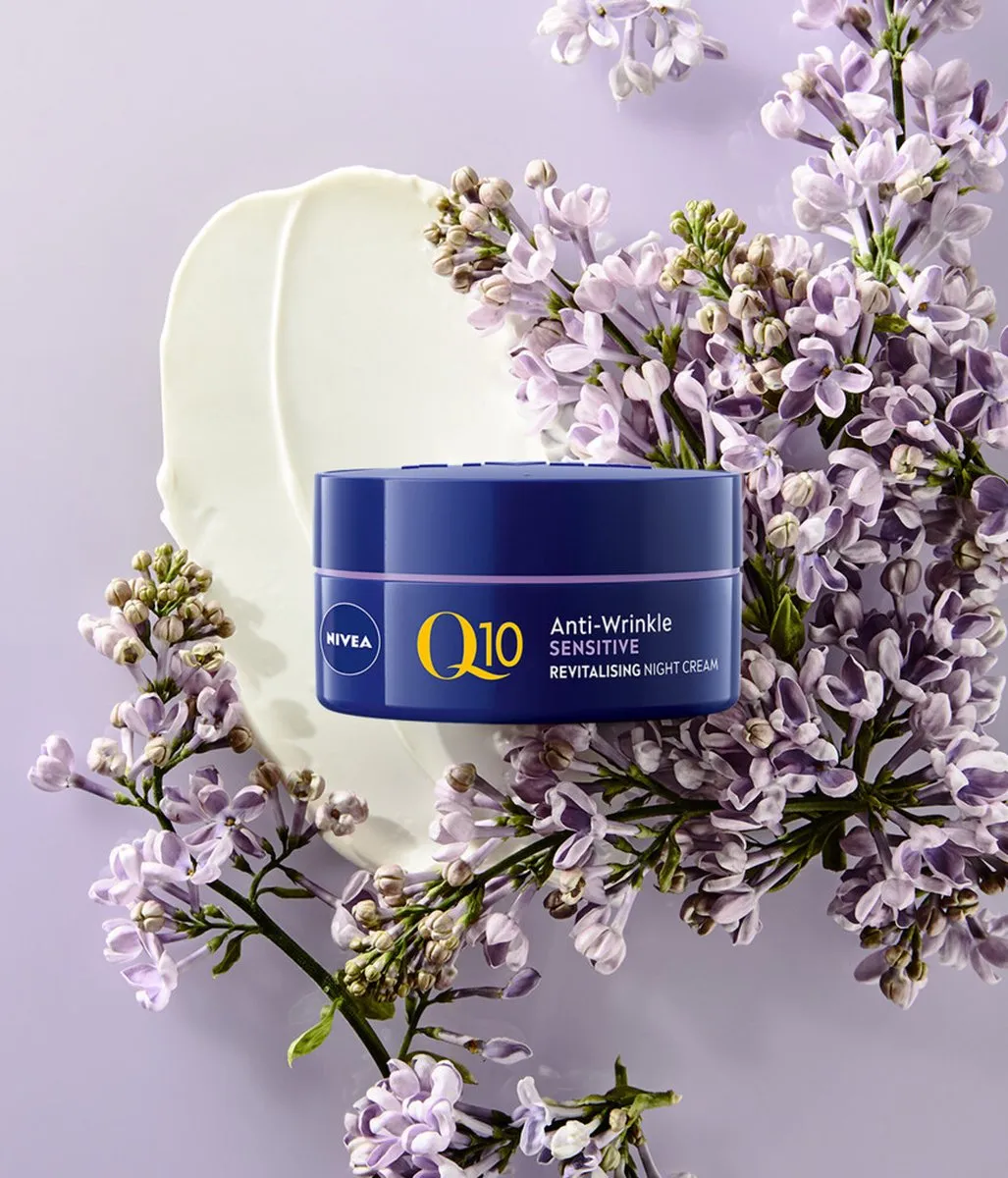 NIVEA Q10 Anti-Rimpel Nachtcrème Gevoelige Huid 3x50ml