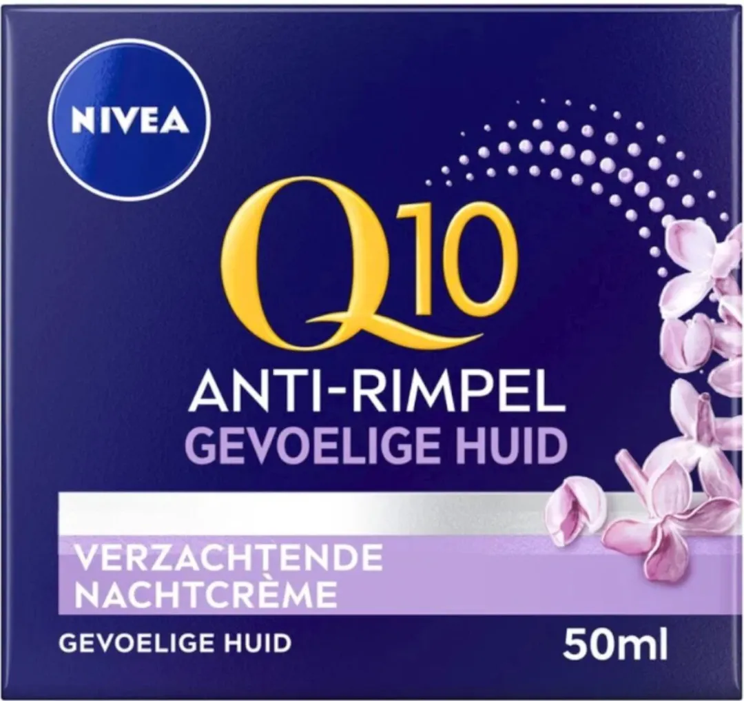 NIVEA Q10 Anti-Rimpel Nachtcrème Gevoelige Huid 3x50ml