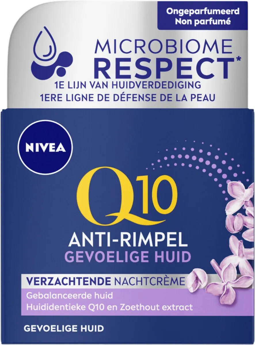 NIVEA Q10 Anti-Rimpel Nachtcrème Gevoelige Huid 3x50ml