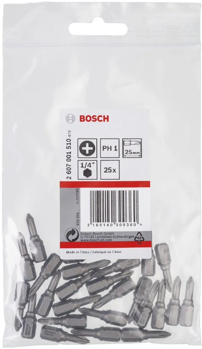 Bosch XH-TORS/PH1 Bitset - 25-delig