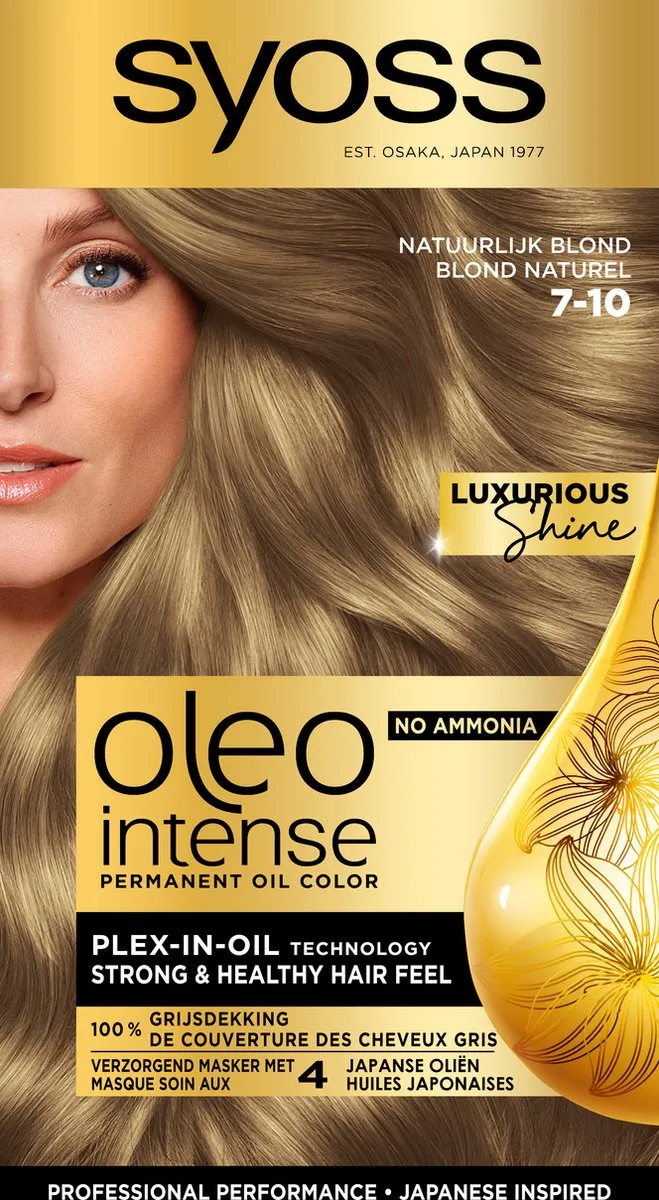 SYOSS Oleo Intense 7-10 Natuurlijk Blond Permanent - 3 Stuks