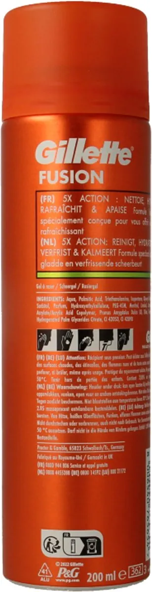 Gillette Fusion 5 Scheergel Sensitive 200ml - afbeelding 6 van 6