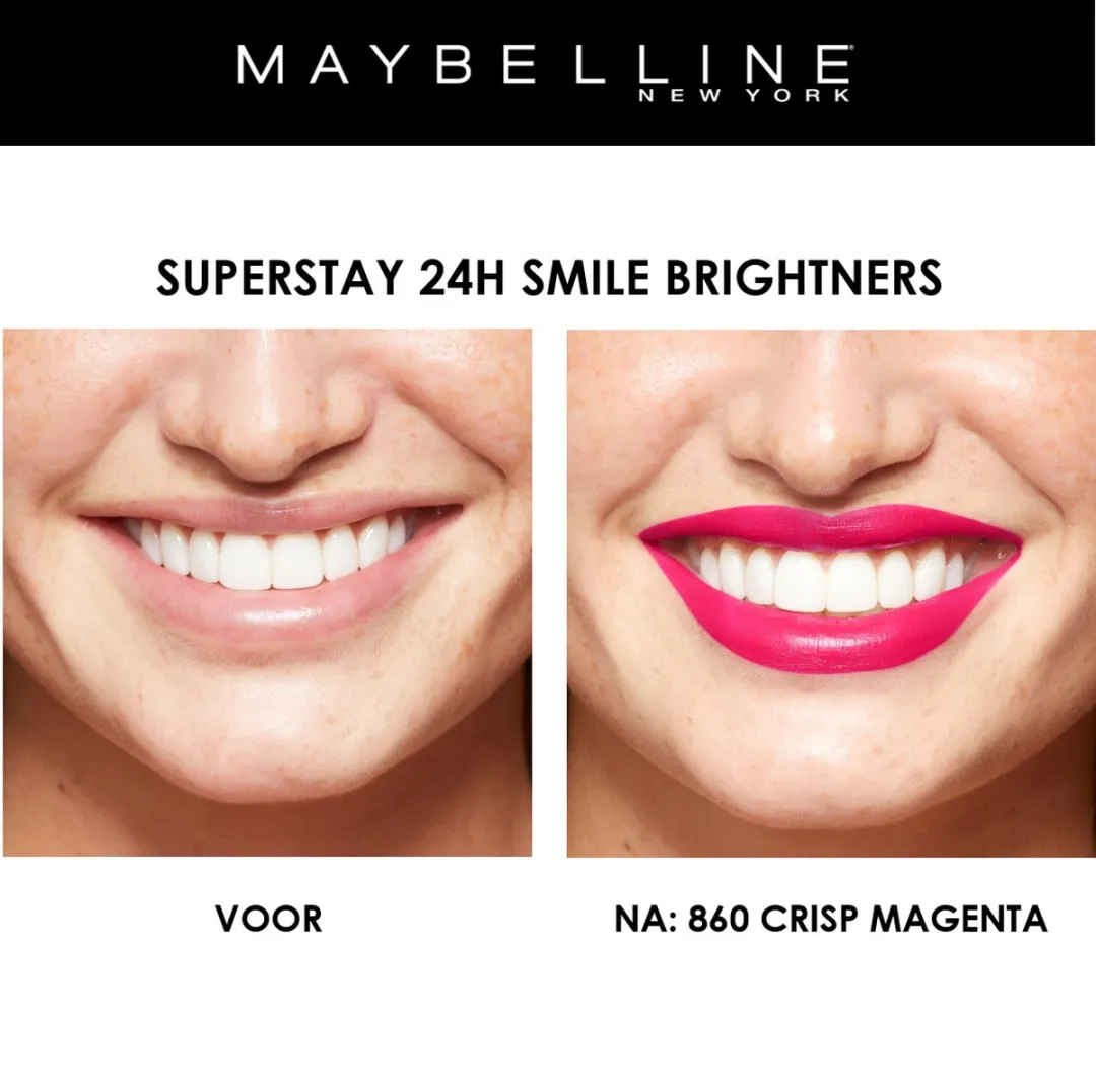 Maybelline SuperStay 24H Lippenstift 860 Crisp Magenta - 9ml - afbeelding 6 van 6
