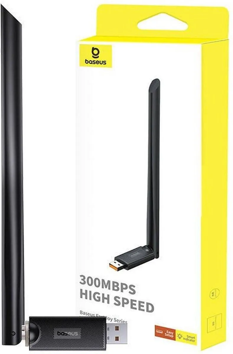 Baseus BS-OH172 USB Netwerkkaart 300Mb/s - Zwart