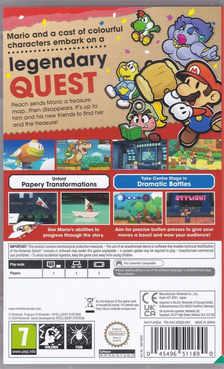 Nintendo Paper Mario The Thousand-Year Door Switch