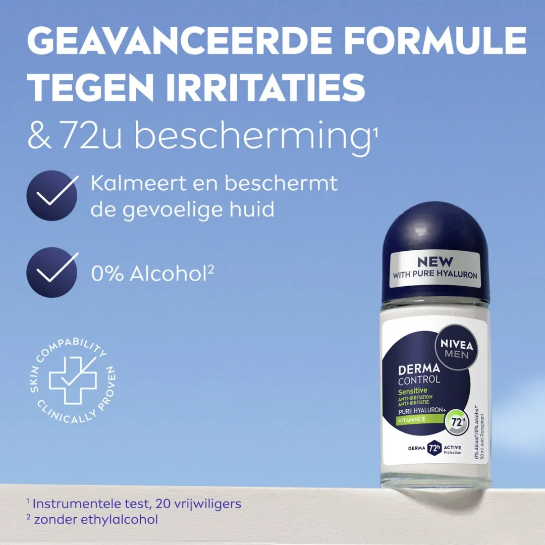 NIVEA MEN Derma Control Sensitive Anti-Transpirant Roller - 300ml