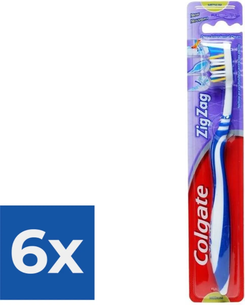 Colgate ZigZag Medium Tandenborstel - 6 Stuks