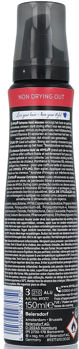 NIVEA Extreme Hold Styling Mousse 150ml