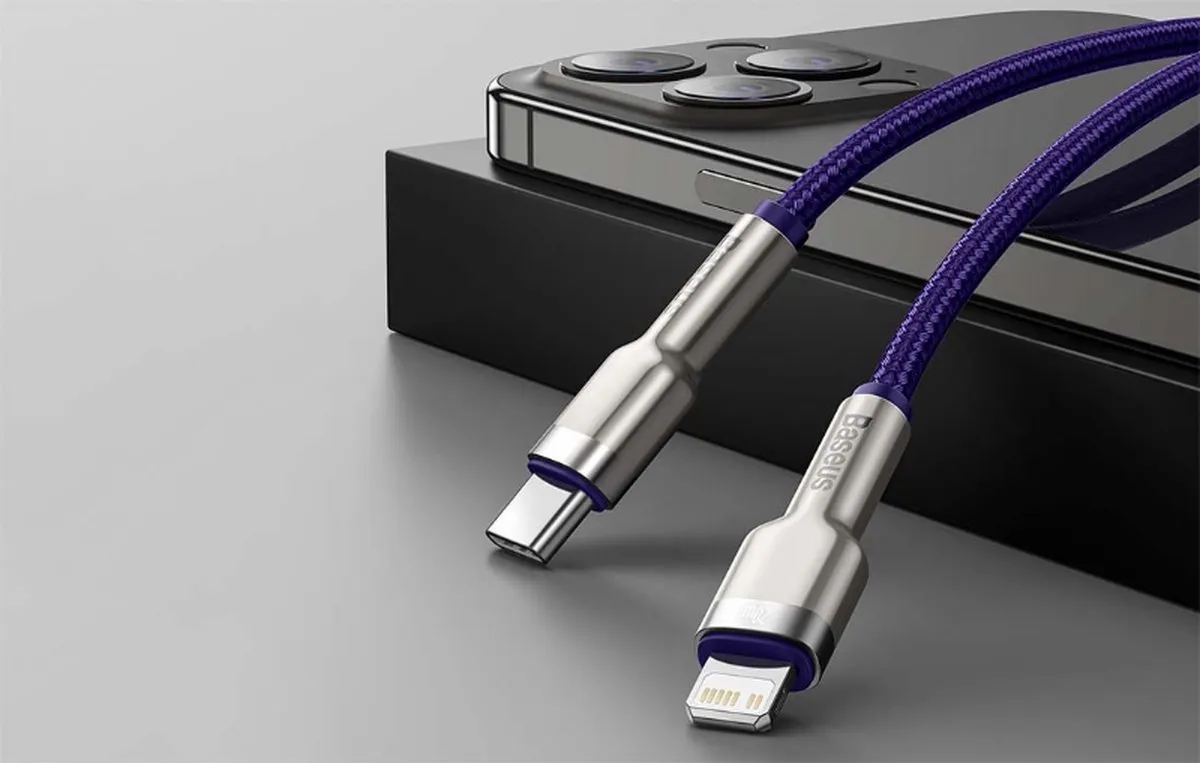 Baseus USB-C Lightning Kabel PD 20W - 1M - Transparant