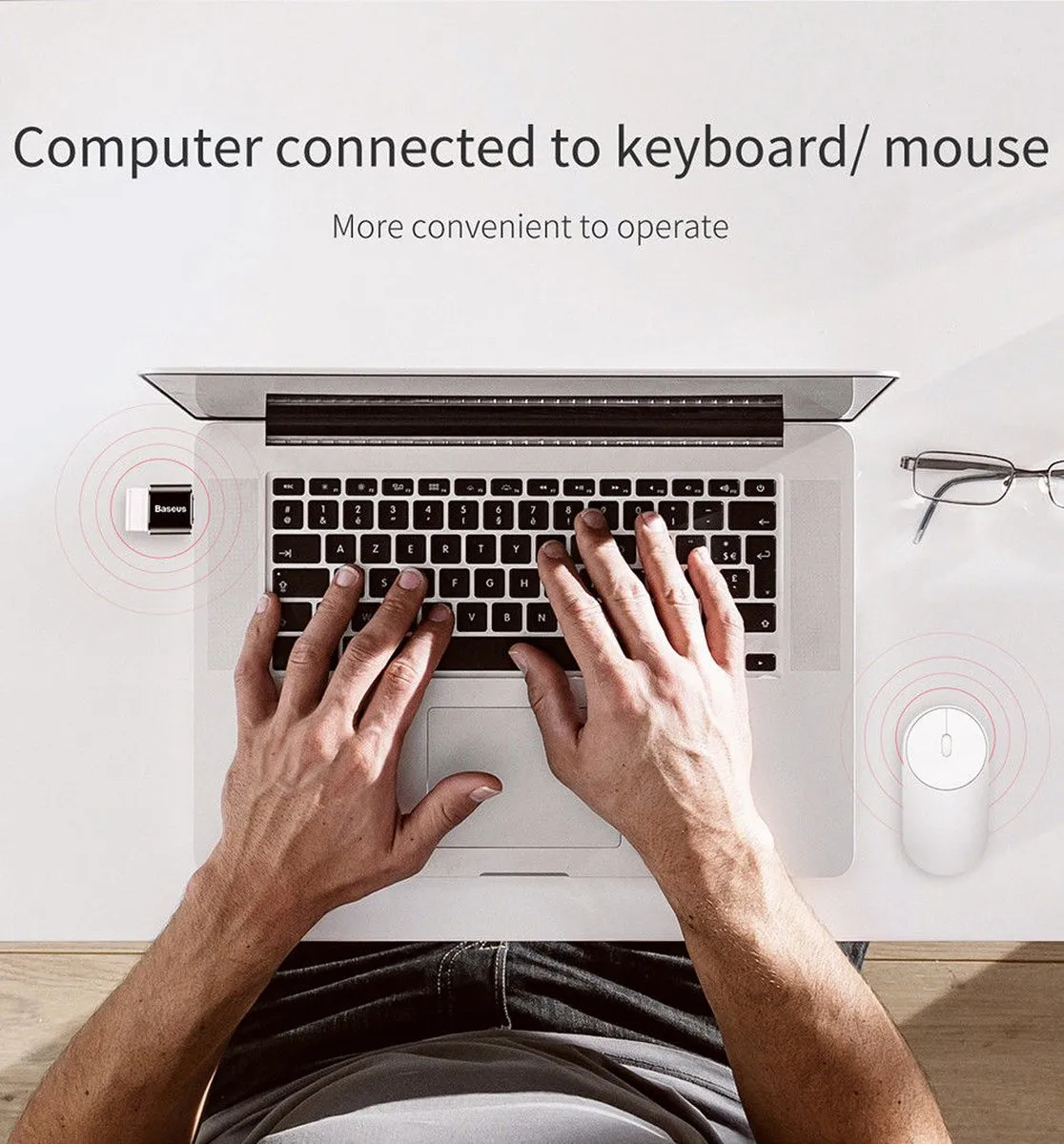 Baseus Mini Micro USB naar USB-C Adapter - Zwart - afbeelding 6 van 6