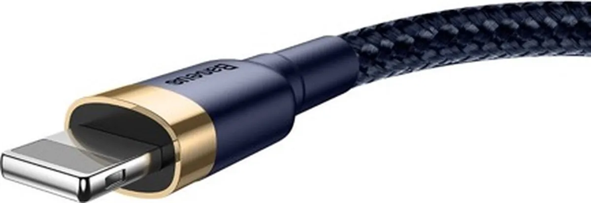 Baseus Cafule USB-A/Lightning Kabel 1m - Blauw-Goud