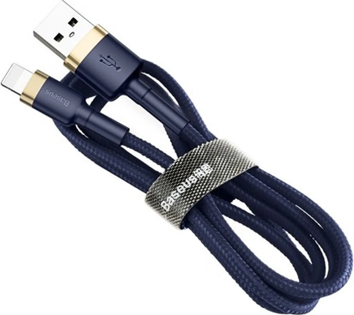 Baseus Cafule USB-A/Lightning Kabel 1m - Blauw-Goud