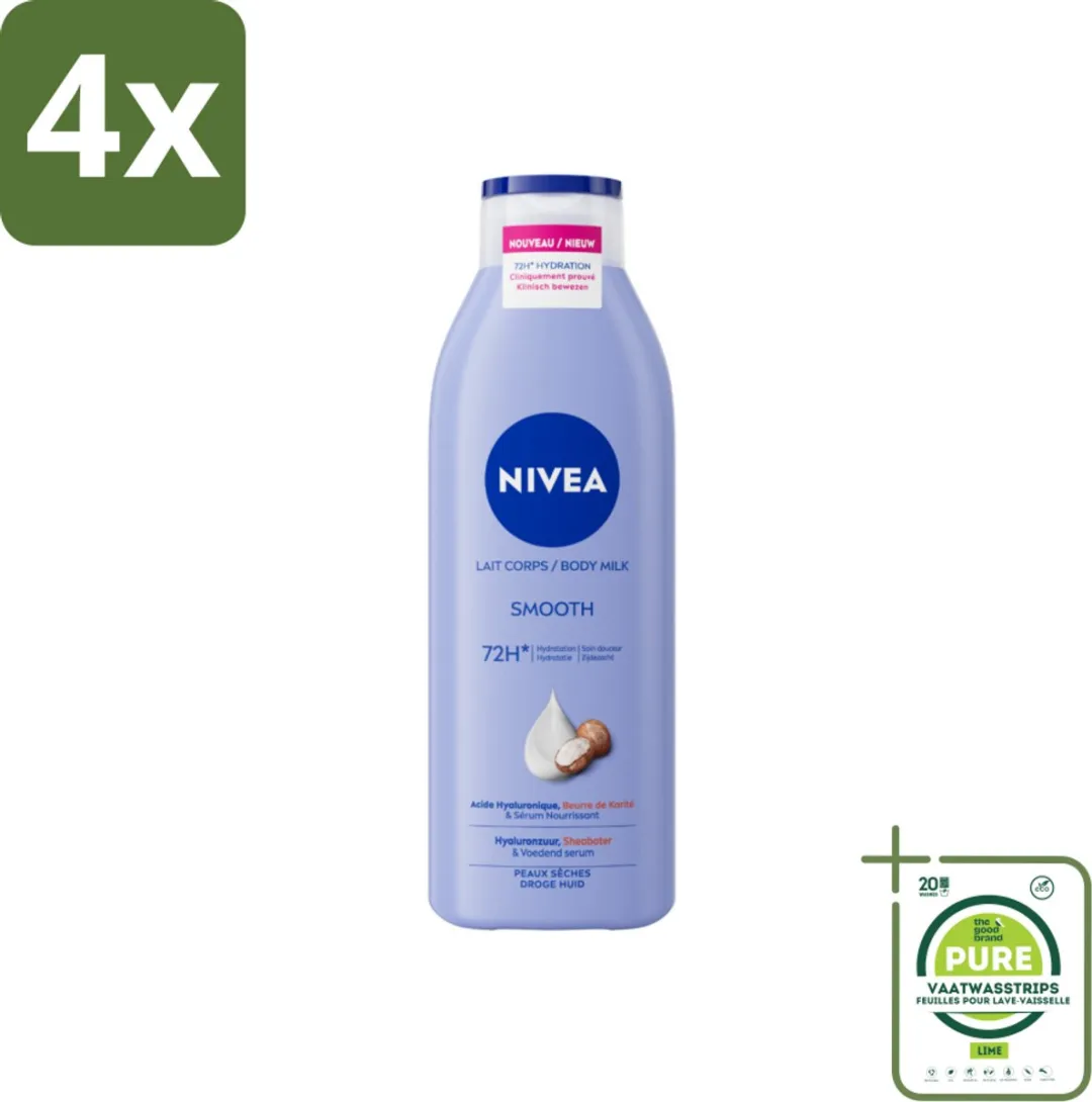 NIVEA Smooth Body Milk Sheaboter 1000ml