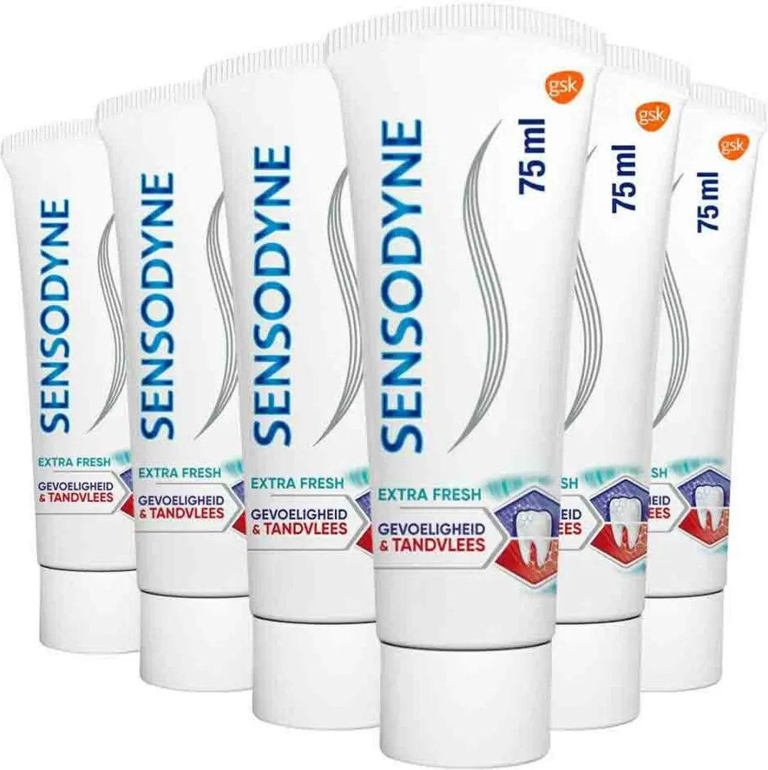 Sensodyne Tandpasta Gevoeligheid & Tandvlees Extra Fresh - 6x75ml