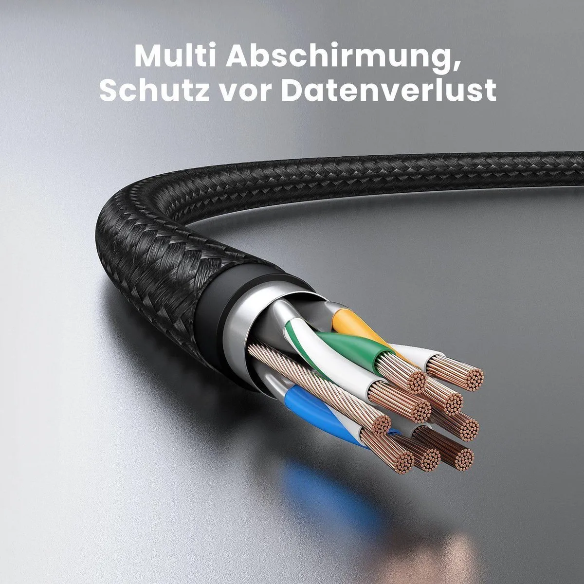 Ugreen Cat7 Ethernet Kabel 10Gbps 3m - Zwart
