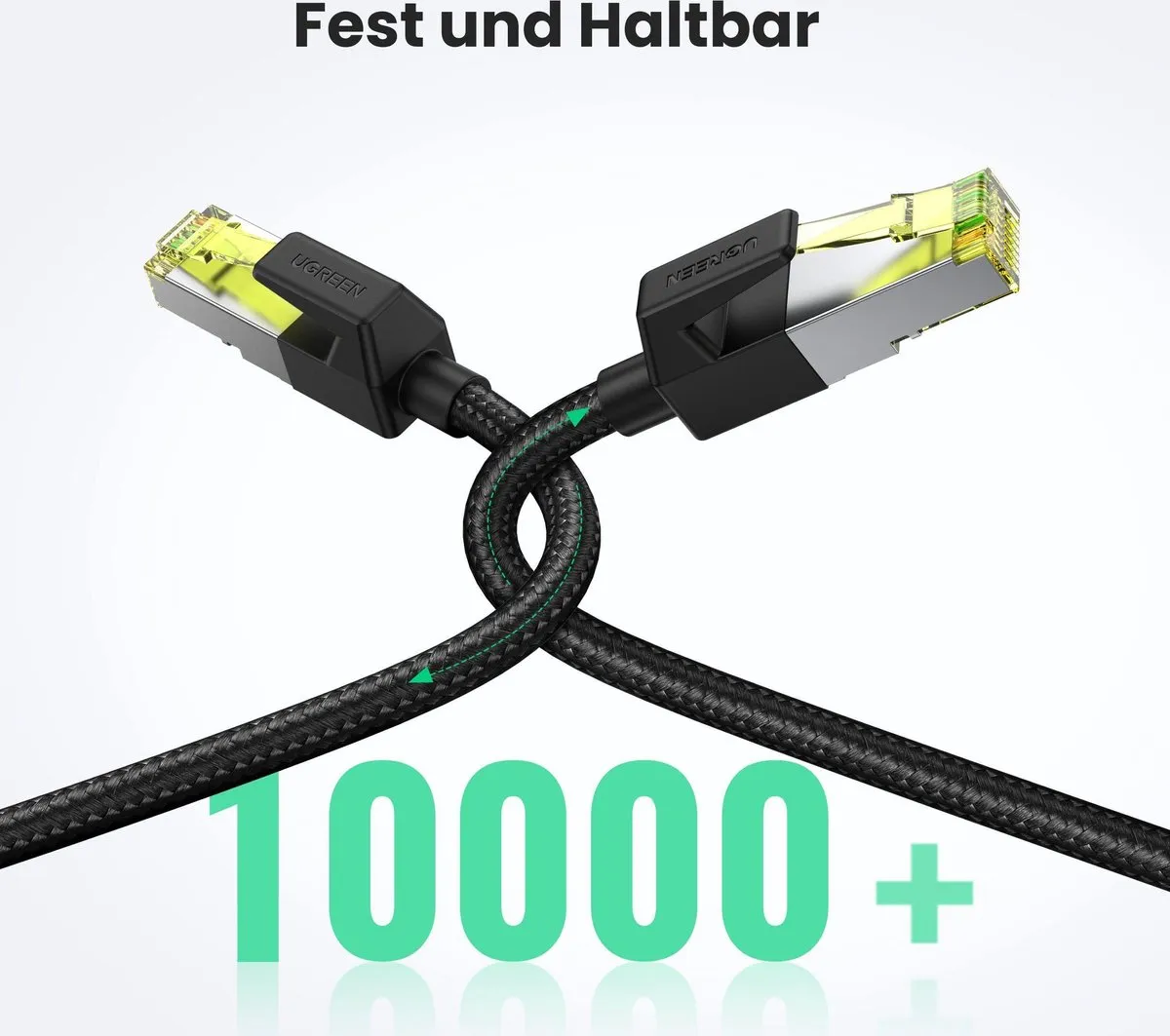 Ugreen Cat7 Ethernet Kabel 10Gbps 3m - Zwart