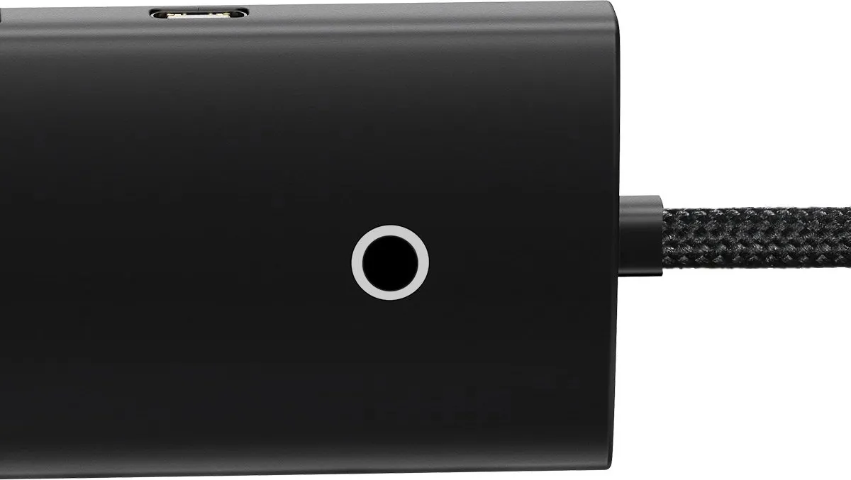 Baseus Lite Series HUB-adapter USB-A naar 4xUSB-A 3.0 5Gb/s - Zwart