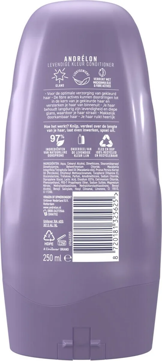 Andrélon Levendige Kleur Conditioner 250ml - Krullend haar
