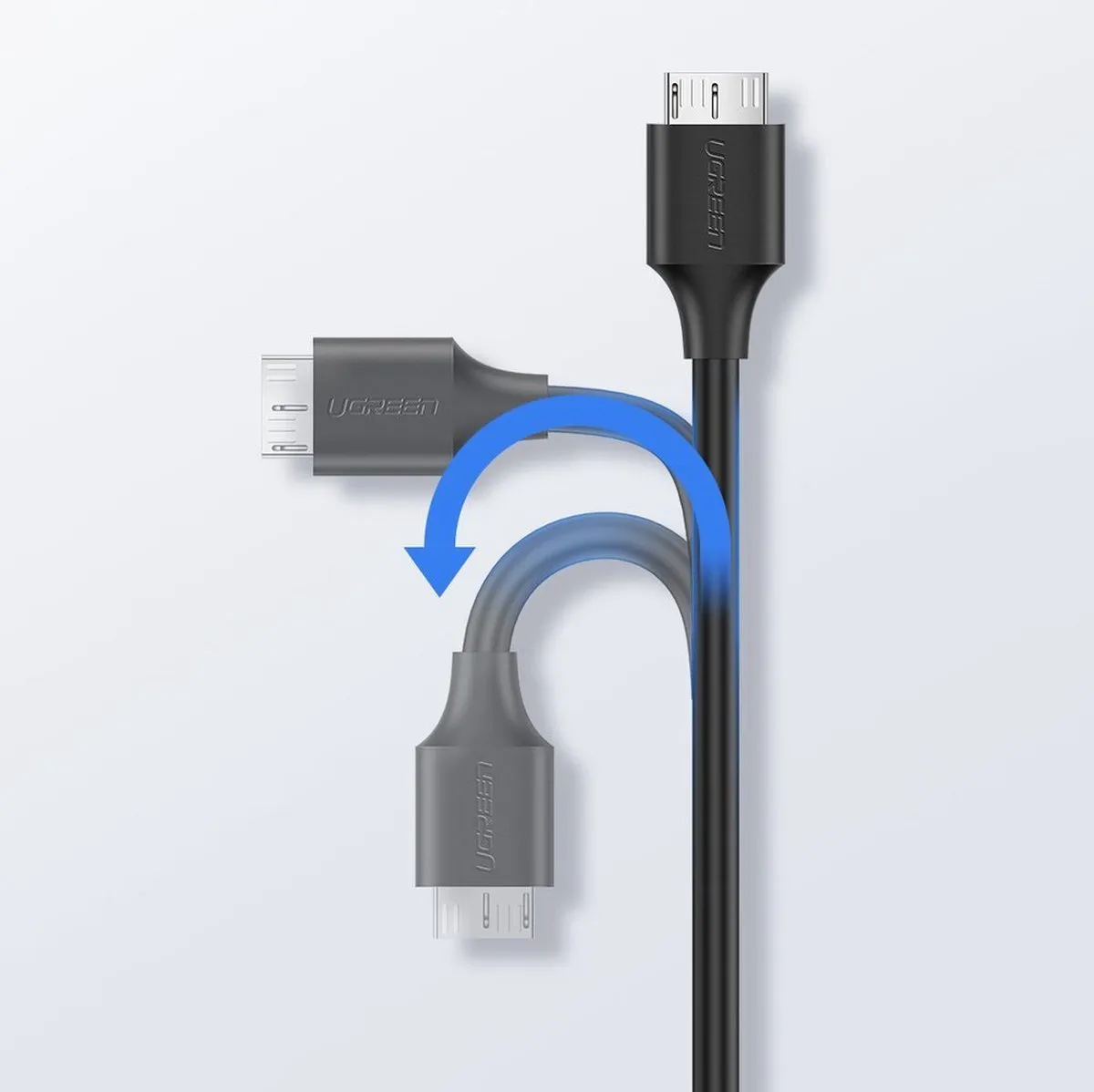 Ugreen US312 USB-C naar micro-USB Kabel 1m - Zwart