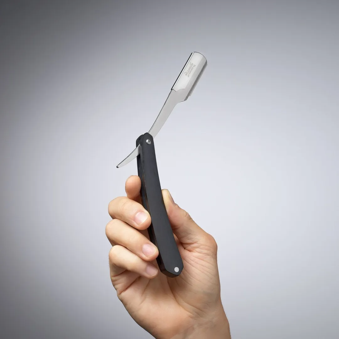 Wilkinson Sword Cut Throat Scheermes - Zwart + 5 Navulmesjes - afbeelding 6 van 6