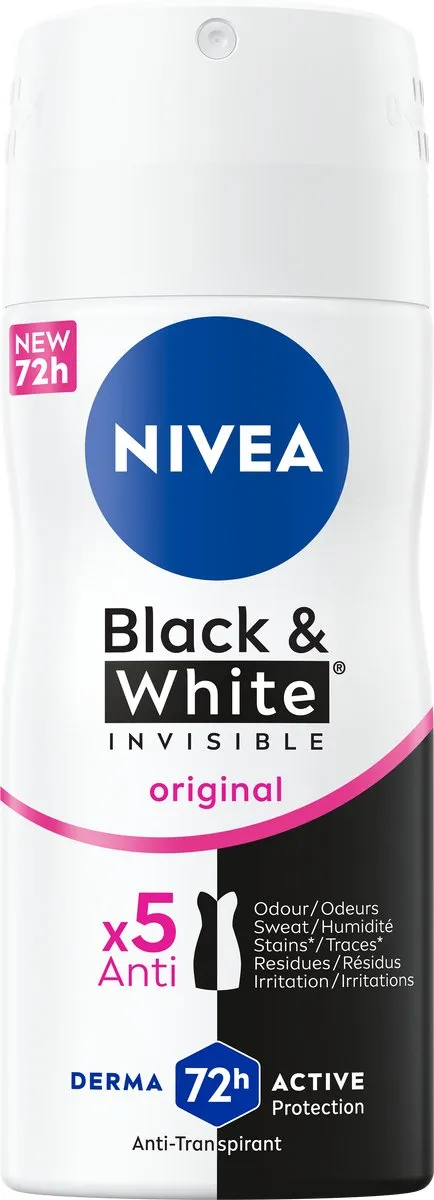 NIVEA Invisible For Black & White Anti-Transpirant Spray - 6x100ml - afbeelding 6 van 6
