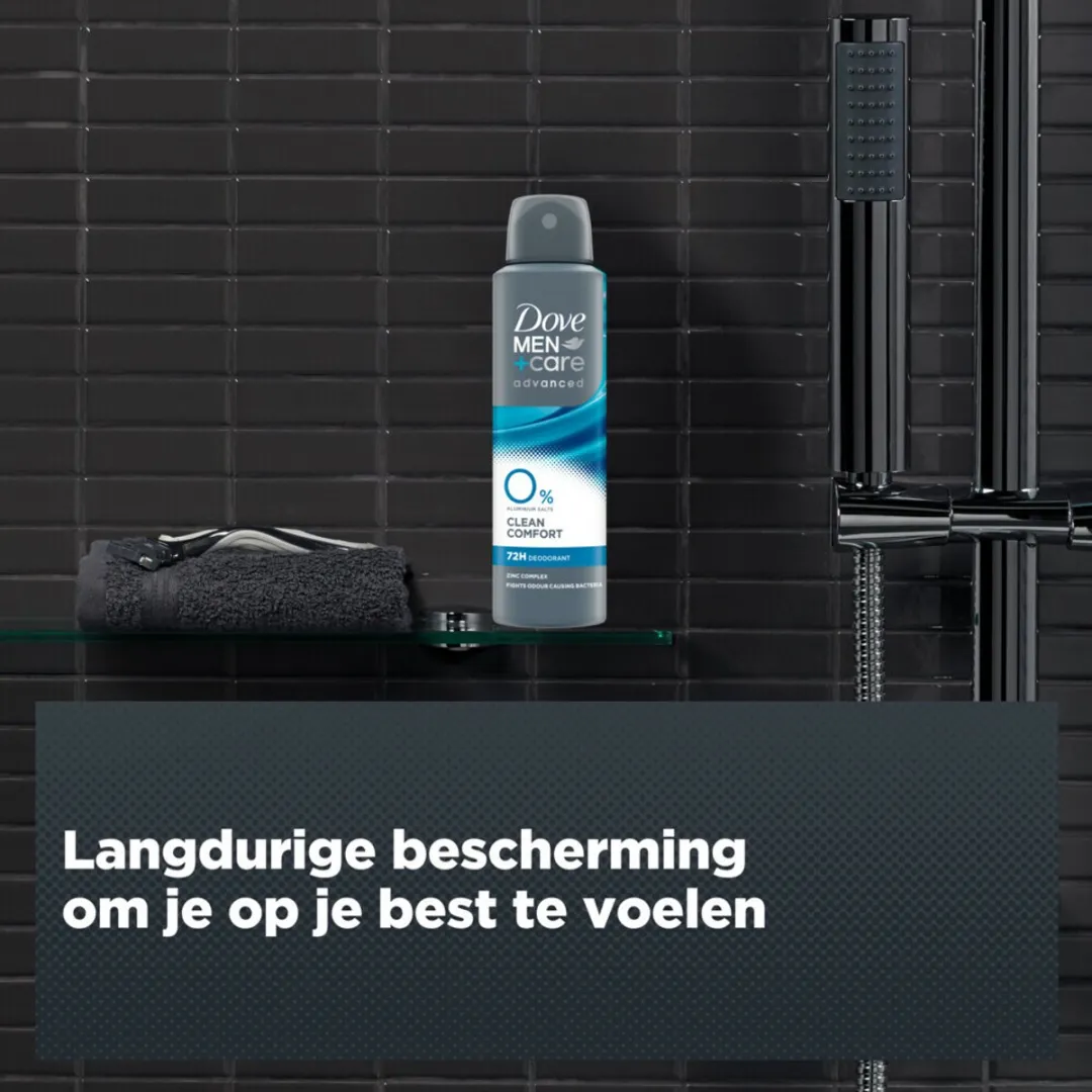 Dove Men+Care 0% Clean Comfort Deo - 3x150ml